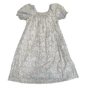 Böhme Cottagecore Babydoll mini Floral Smocked Puff Sleeve Dress M
